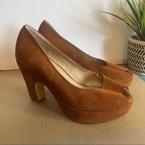 Town Shoes Size 9 Clunky Brown Shoes - Picture 12 of 12